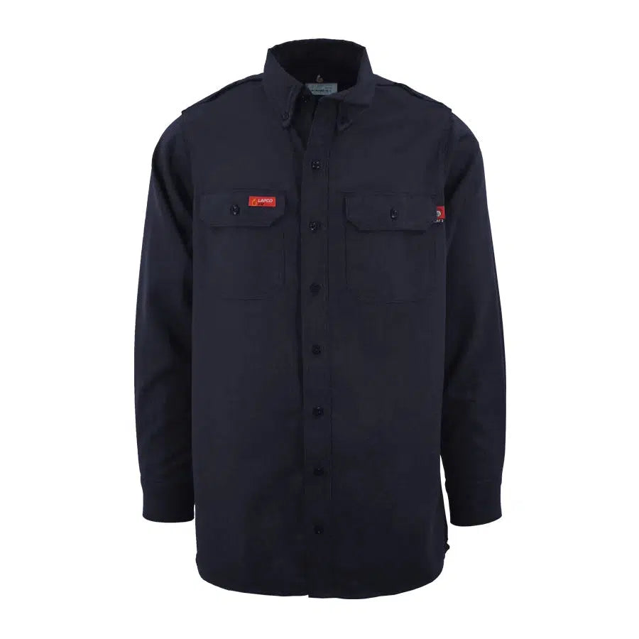 LAPCO FR DHS6NY Navy 6.5oz. FR DH Air Uniform Shirt-Fire Retardant Shirts.com