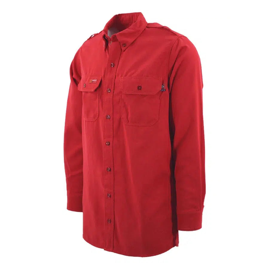 LAPCO FR DHS6RE Red 6.5oz. FR DH Air Uniform Shirt-Fire Retardant Shirts.com