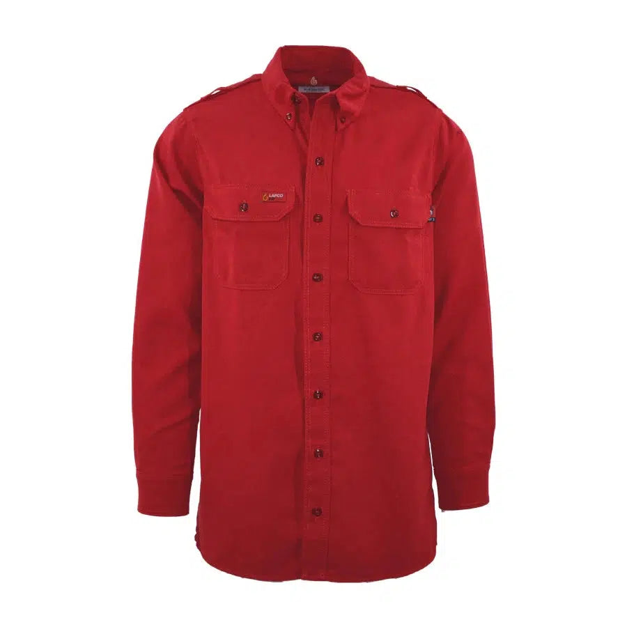 LAPCO FR DHS6RE Red 6.5oz. FR DH Air Uniform Shirt-Fire Retardant Shirts.com
