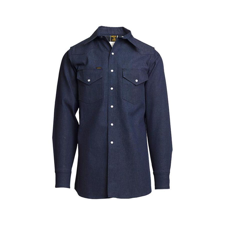 LAPCO FR DS Denim Non-FR 10oz. Heavy-Duty Welding Shirts-Fire Retardant Shirts.com