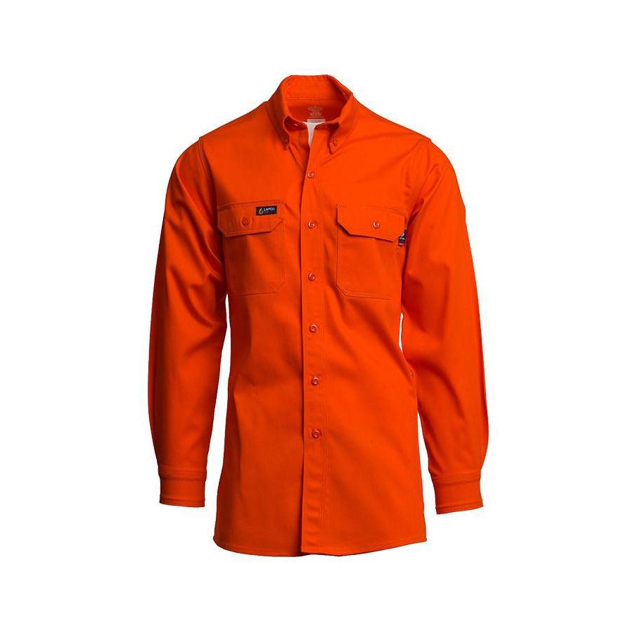 LAPCO FR IORA7 Orange 7oz. FR Uniform Shirts-Fire Retardant Shirts.com