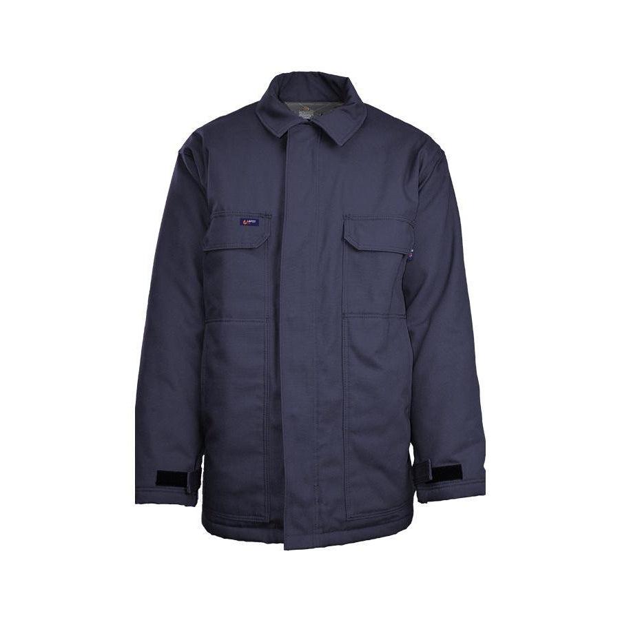 LAPCO FR JCFRWS9NY Navy 9oz. FR Insulated Chore Coats with Windshield Technology-Fire Retardant Shirts.com