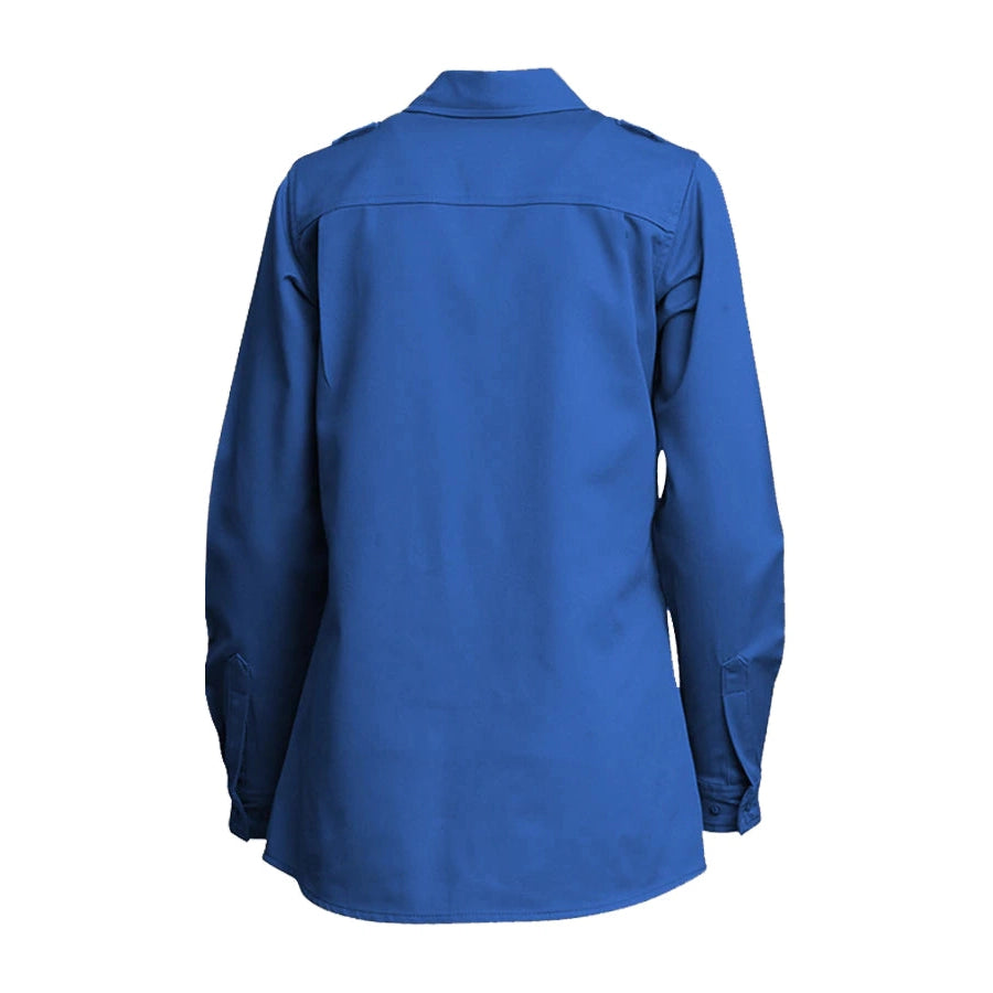 LAPCO FR L-SFRDH6RB Royal 6.5oz. Ladies FR DH Uniform Shirt-Fire Retardant Shirts.com