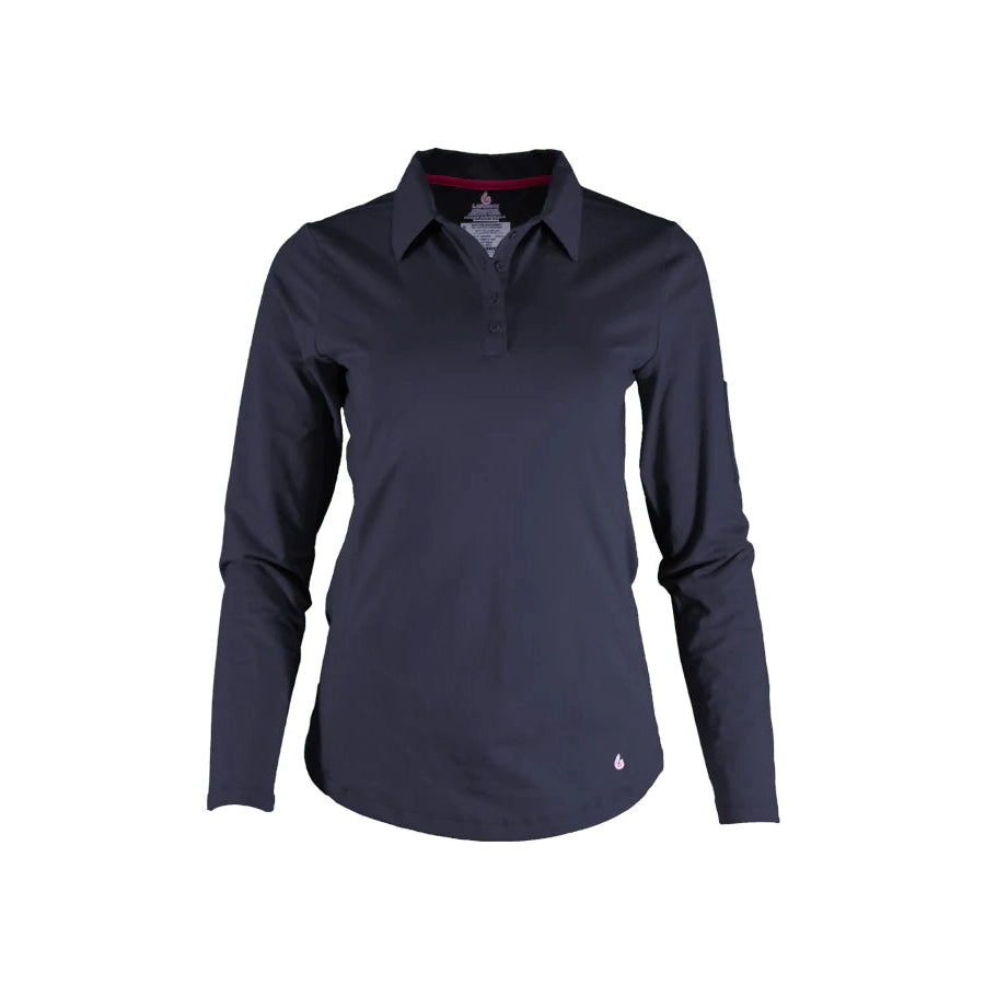 LAPCO FR L-SPFR6NY Navy 6oz. Ladies FR Polo Shirt-Fire Retardant Shirts.com
