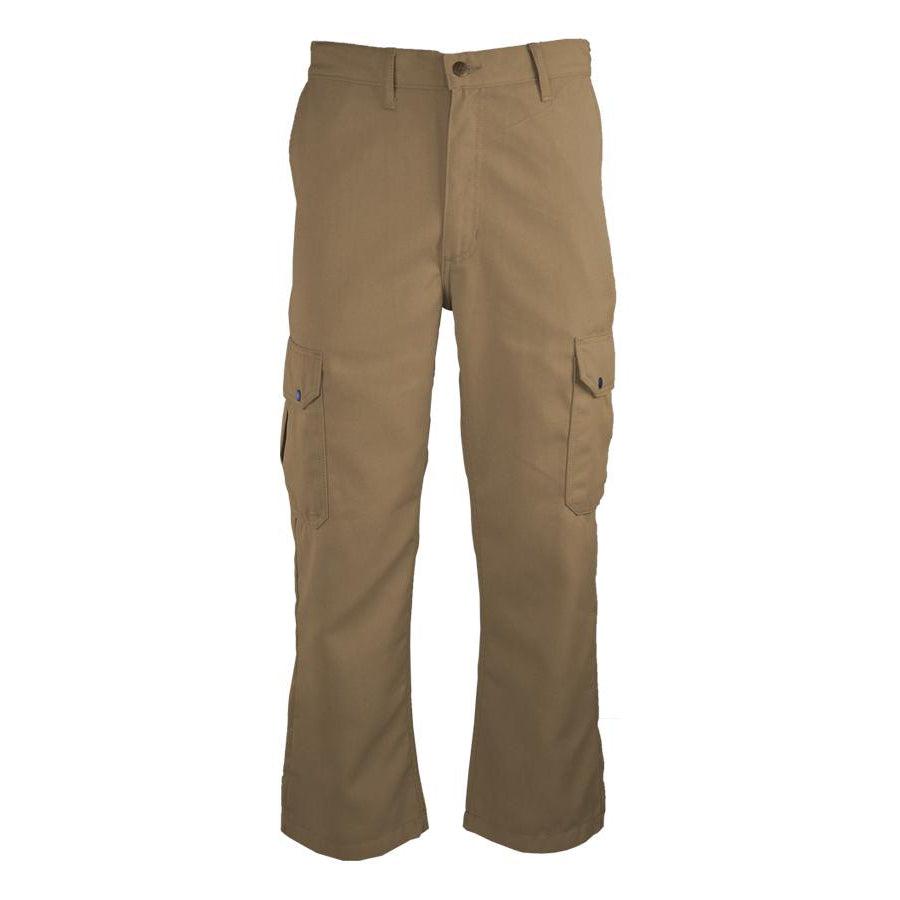 LAPCO FR P-DH6KHCP Khaki 6.5oz. FR Cargo Uniform Pants-Fire Retardant Shirts.com