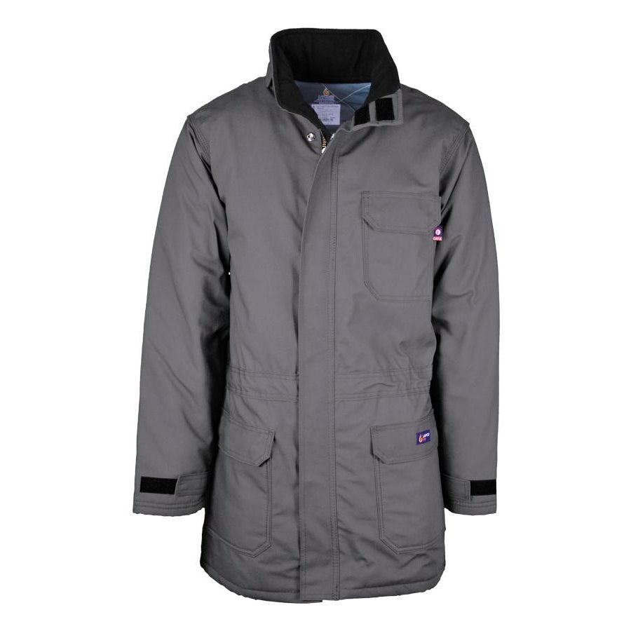 LAPCO FR PKFRWS9GY Gray FR Insulated Parka with Windshield Technology-Fire Retardant Shirts.com