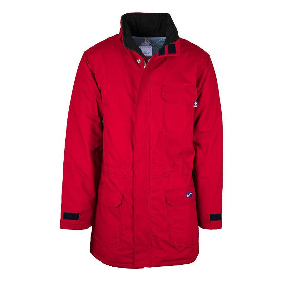 LAPCO FR PKFRWS9RE Red FR Insulated Parka with Windshield Technology-Fire Retardant Shirts.com