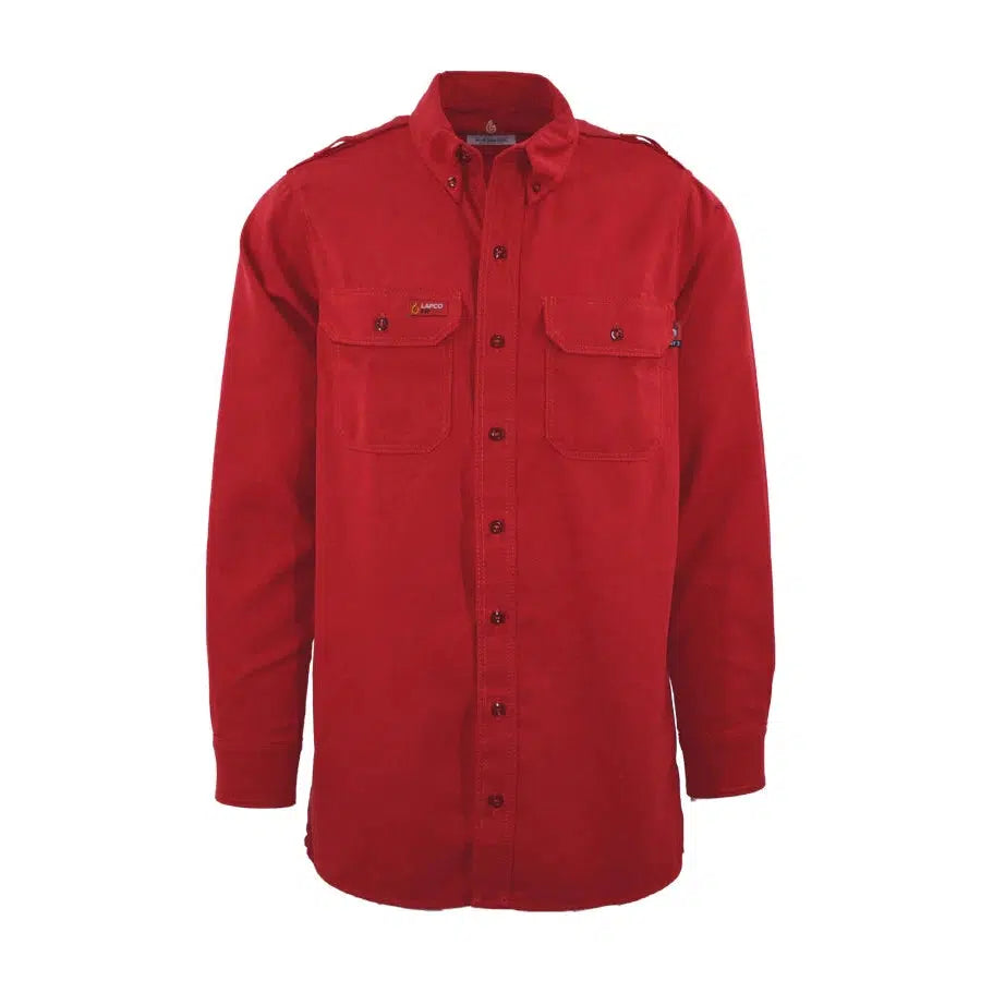 LAPCO FR DHS6RE Red 6.5oz. FR DH Air Uniform Shirt