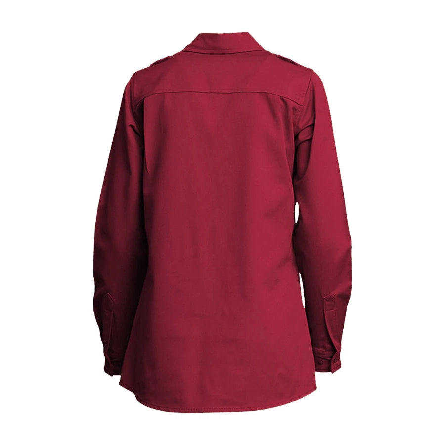 LAPCO FR L-SFRDH6RE Red 6.5oz. Ladies FR DH Uniform Shirt
