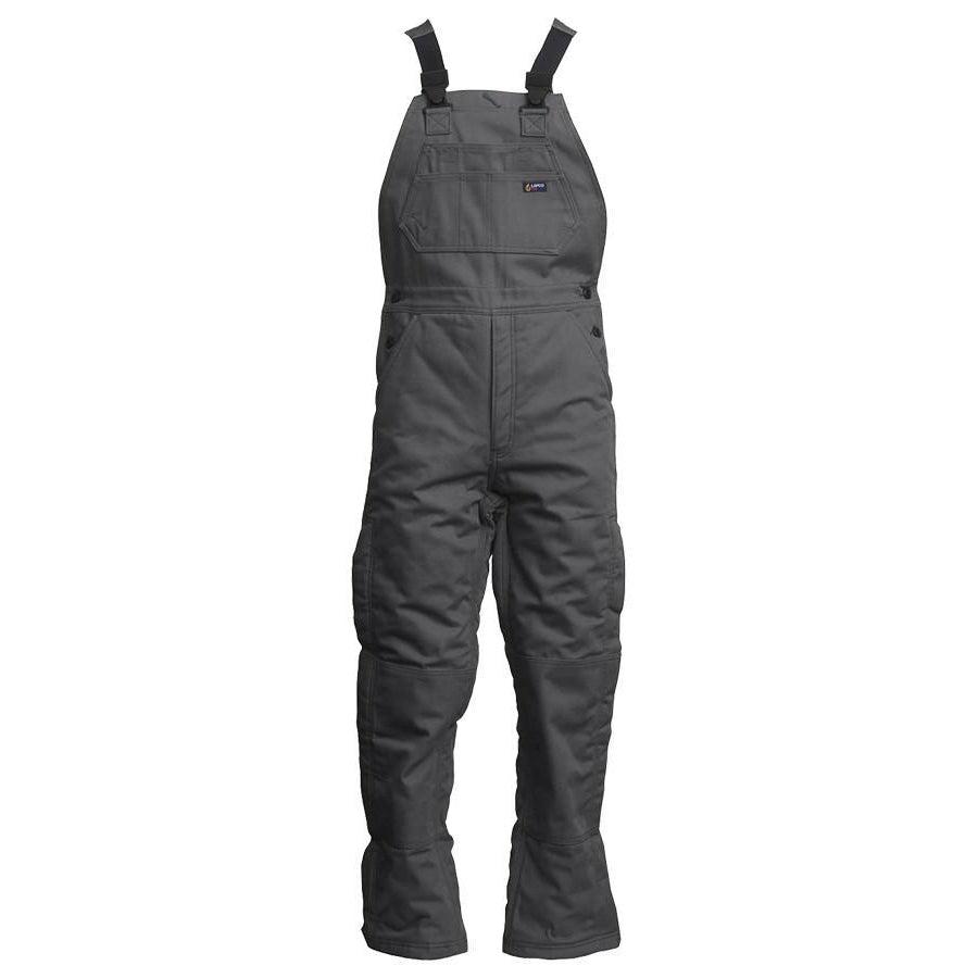 LAPCO FR BIFRWS9GY Gray 9oz. FR Insulated Bib Overall with Windshield Technology