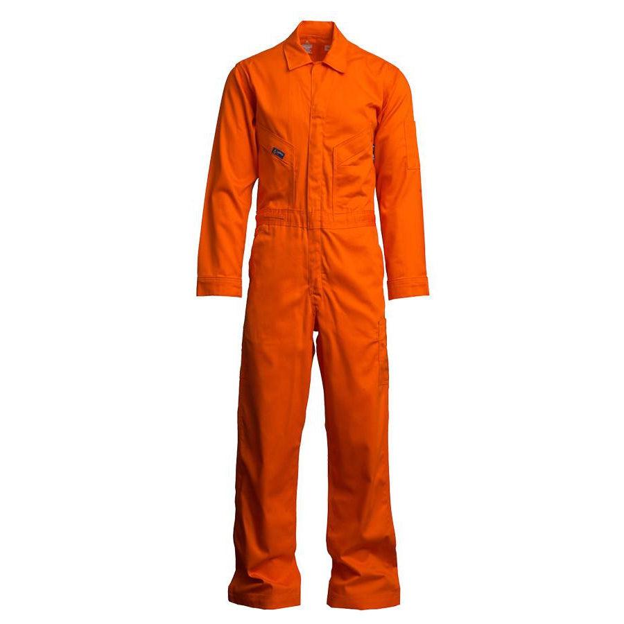 LAPCO FR CVFRD7OR Orange 7oz. FR Deluxe Coveralls - Fire Retardant Shirts.com