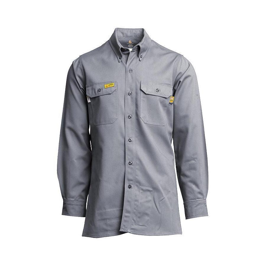 LAPCO FR GOSAC7GY Gray 7oz. FR Uniform Shirts - Fire Retardant Shirts.com