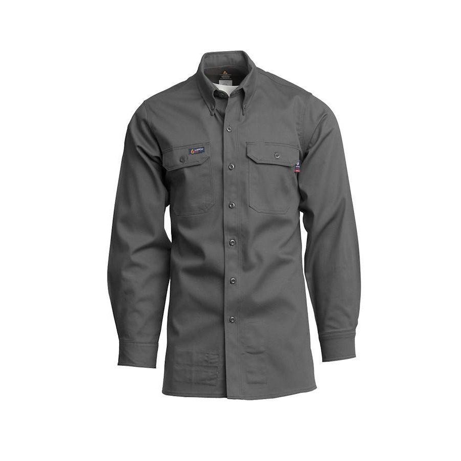 LAPCO FR IGR7 Gray 7oz. FR Uniform Shirts - Fire Retardant Shirts.com