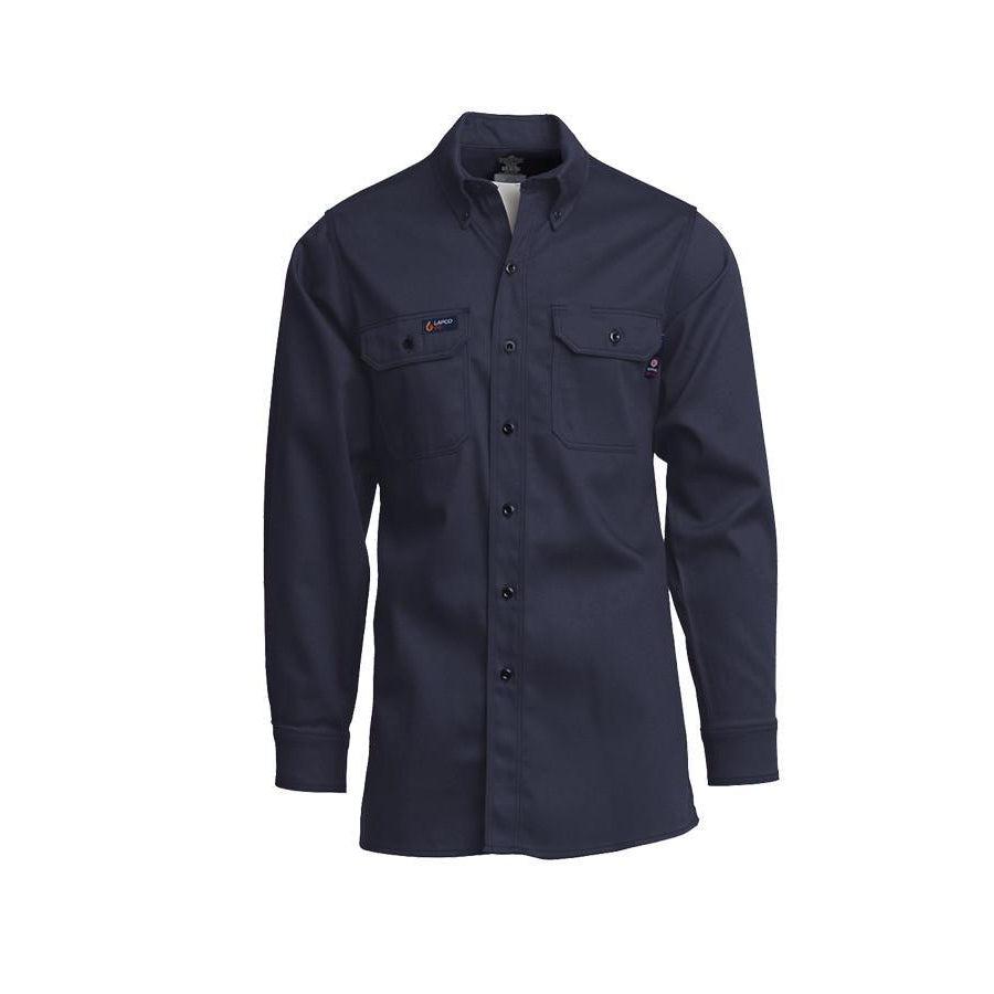 LAPCO FR INV7 Navy 7oz. FR Uniform Shirts - Fire Retardant Shirts.com