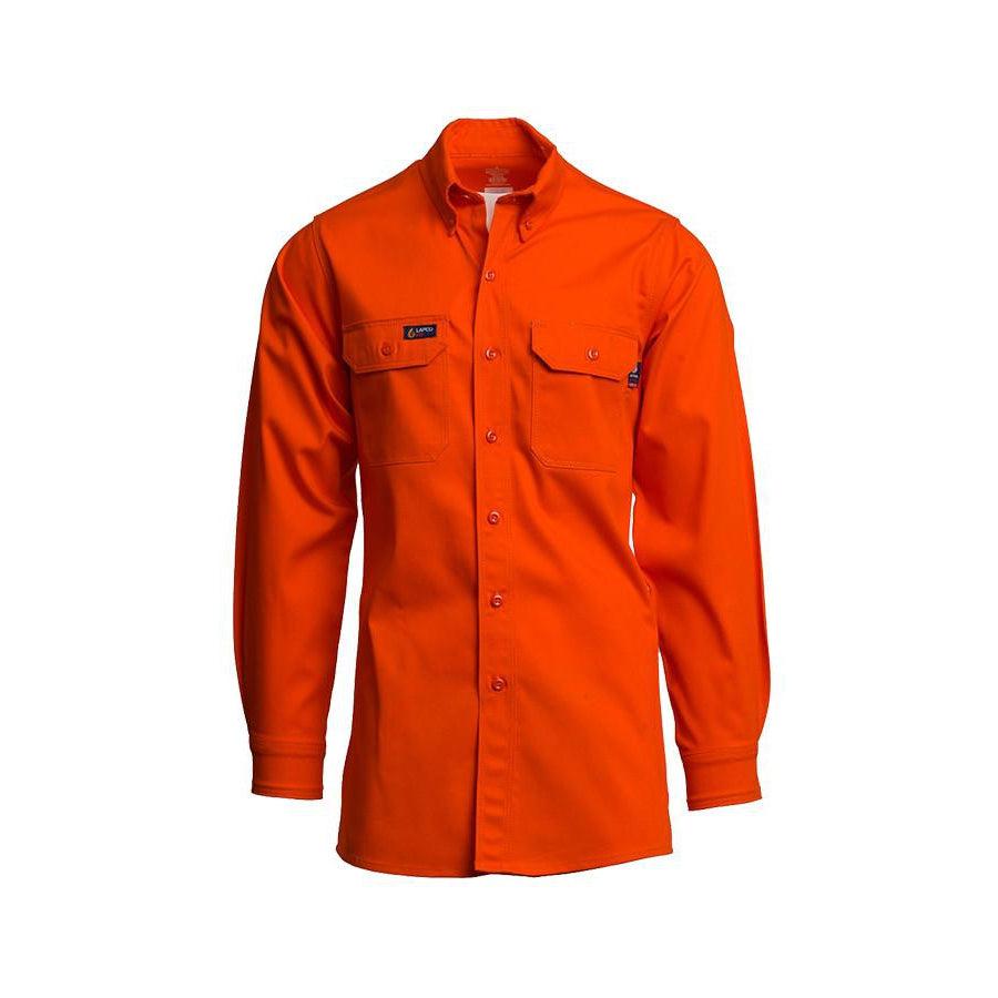 LAPCO FR IOR7 Orange 7oz. FR Uniform Shirts - Fire Retardant Shirts.com