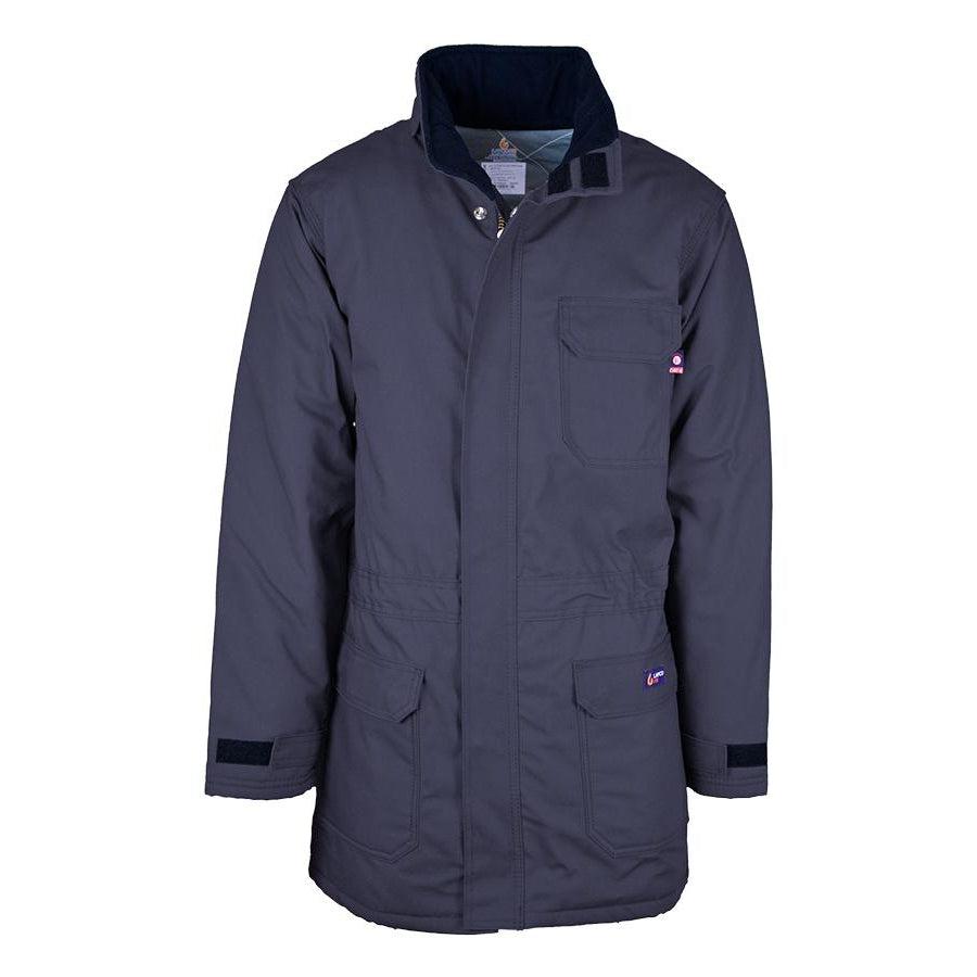 LAPCO FR PKFRWS9NY Navy FR Insulated Parka with Windshield Technology