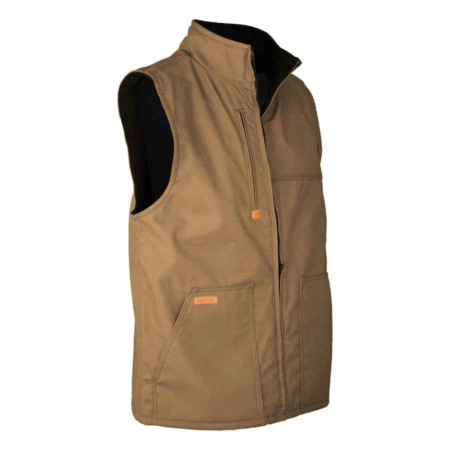 Lapco FR V-FRWS9BN Brown Fleece Lined Vest-Fire Retardant Shirts.com