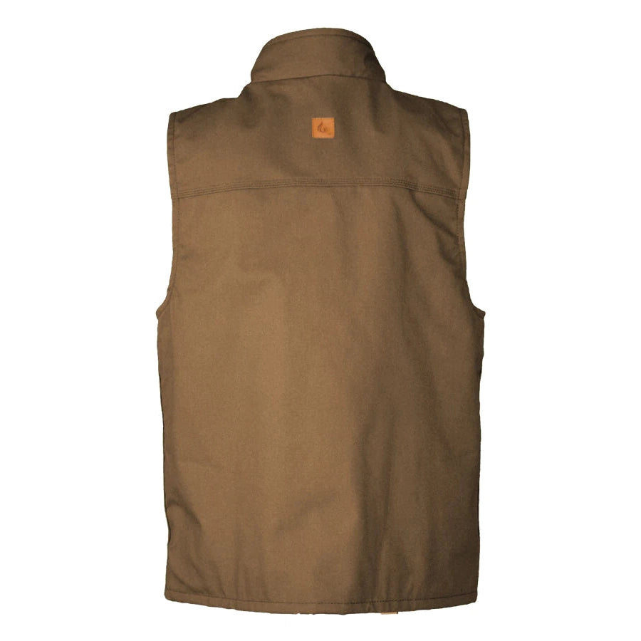 Lapco FR V-FRWS9BN Brown Fleece Lined Vest-Fire Retardant Shirts.com