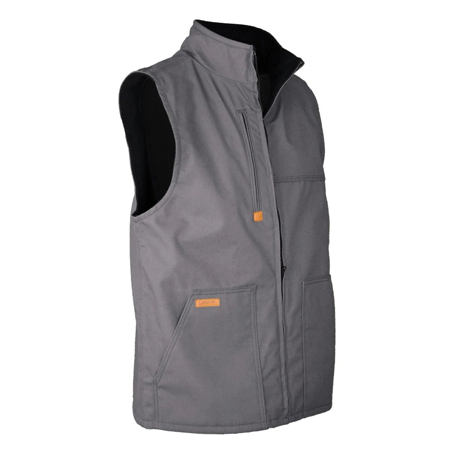 Lapco FR V-FRWS9GY Gray Fleece Lined Vest-Fire Retardant Shirts.com
