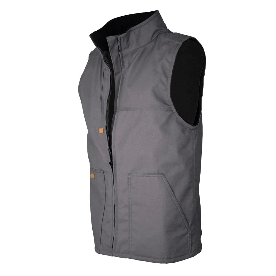 Lapco FR V-FRWS9GY Gray Fleece Lined Vest-Fire Retardant Shirts.com