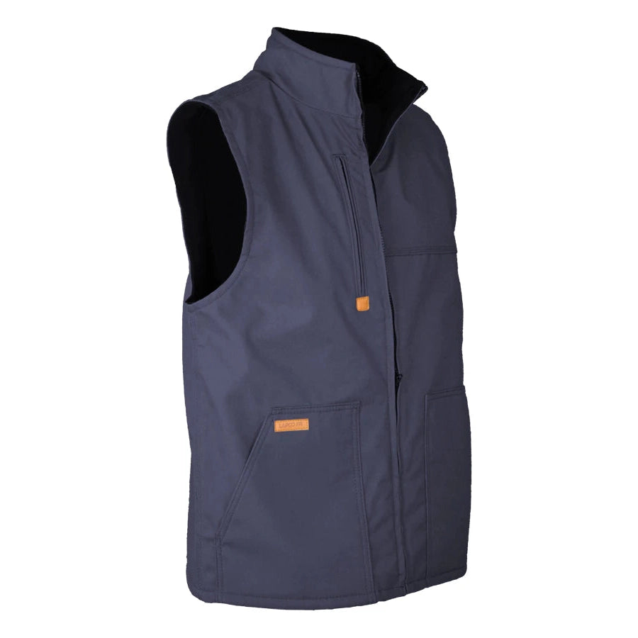 Lapco FR V-FRWS9NY Navy Fleece Lined Vest-Fire Retardant Shirts.com