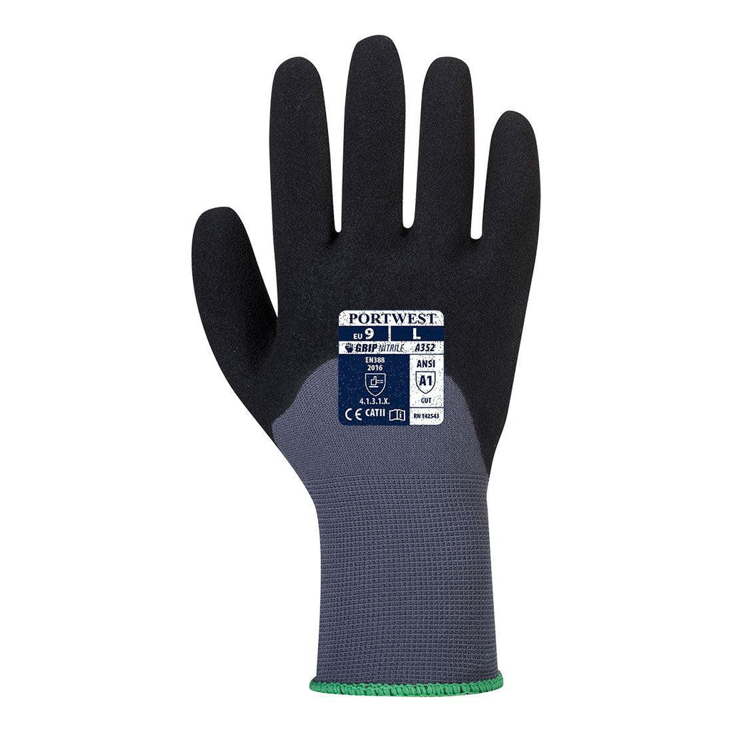 Portwest FR A352 - DermiFlex Ultra Glove - Nitrile Foam Grey/Black-Fire Retardant Shirts.com