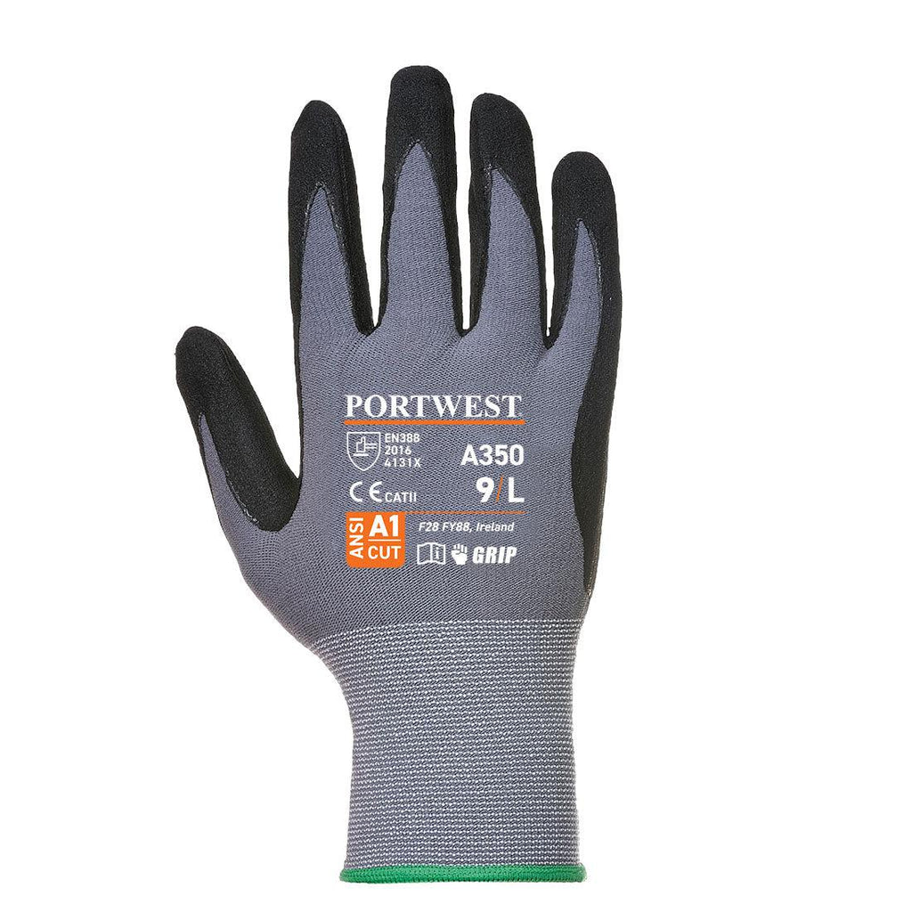 Portwest A350 - DermiFlex Glove - Nitrile Foam Black-Fire Retardant Shirts.com