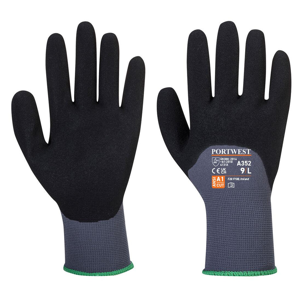 Portwest A352 - DermiFlex Ultra Glove - Nitrile Foam Grey/Black-Fire Retardant Shirts.com