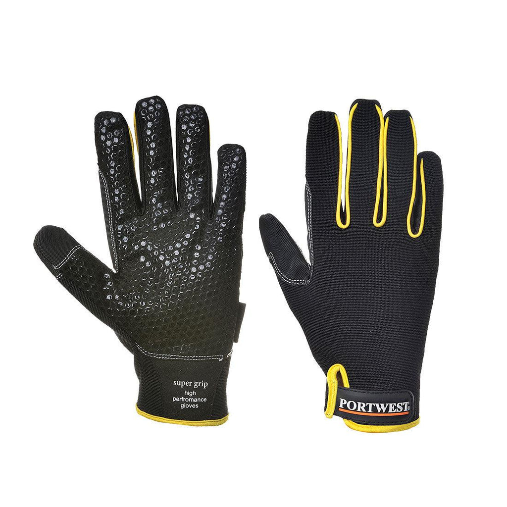 Portwest A730 - Supergrip - High Performance Gloves Black-Fire Retardant Shirts.com