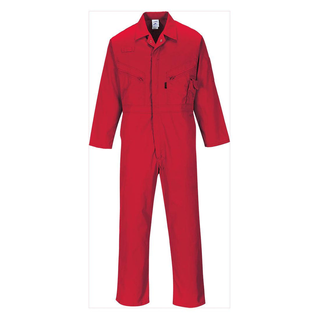 Portwest C813 - Liverpool Zipper Coverall Red-Fire Retardant Shirts.com