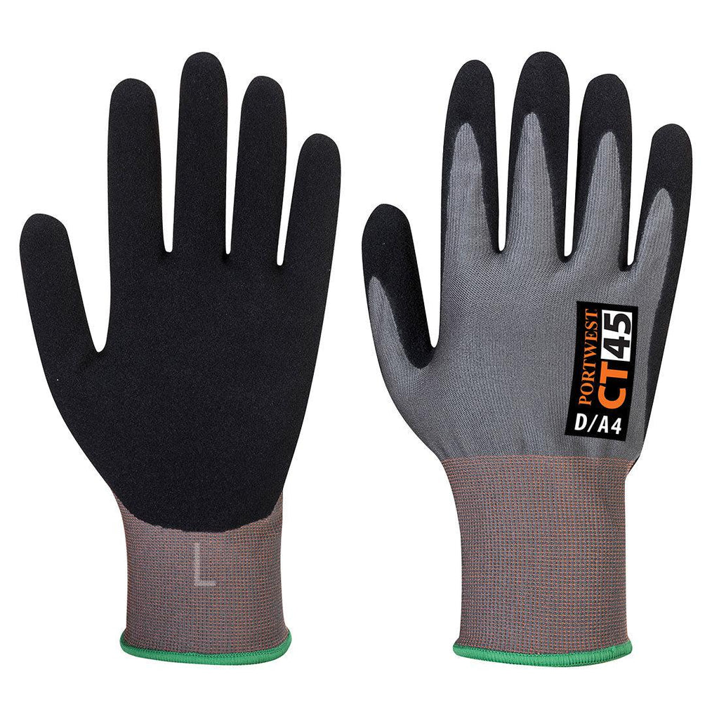 Portwest CT45 - CT HR Nitrile Foam Glove Gray/Black-Fire Retardant Shirts.com