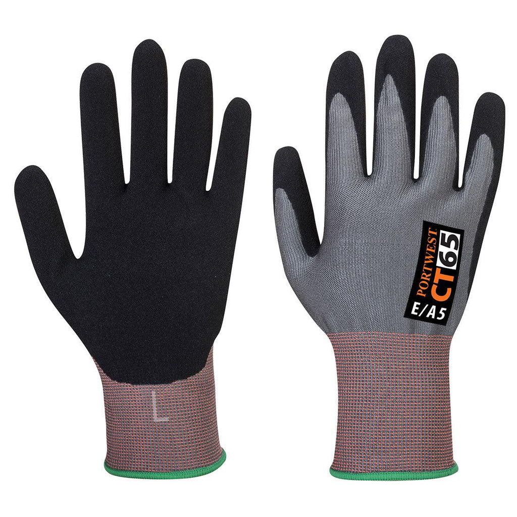 Portwest CT65 - CT VHR Nitrile Foam Glove Gray/Black-Fire Retardant Shirts.com