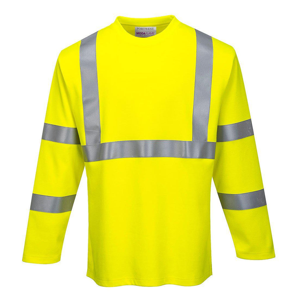Portwest FR96 - FR Hi-Vis Long Sleeve T-Shirt-Fire Retardant Shirts.com