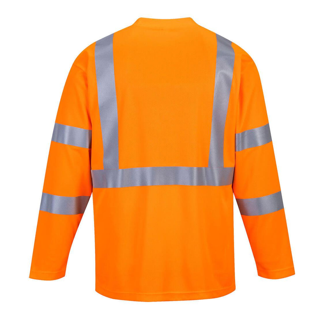 Portwest S191 - Hi-Vis Long Sleeve Pocket T-Shirt-Fire Retardant Shirts.com