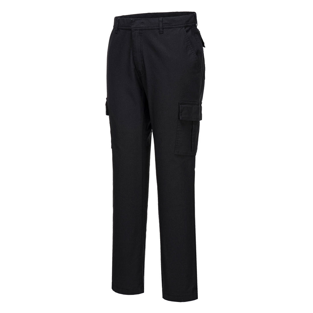 Portwest S231 - Stretch Slim Combat Pants Black-Fire Retardant Shirts.com