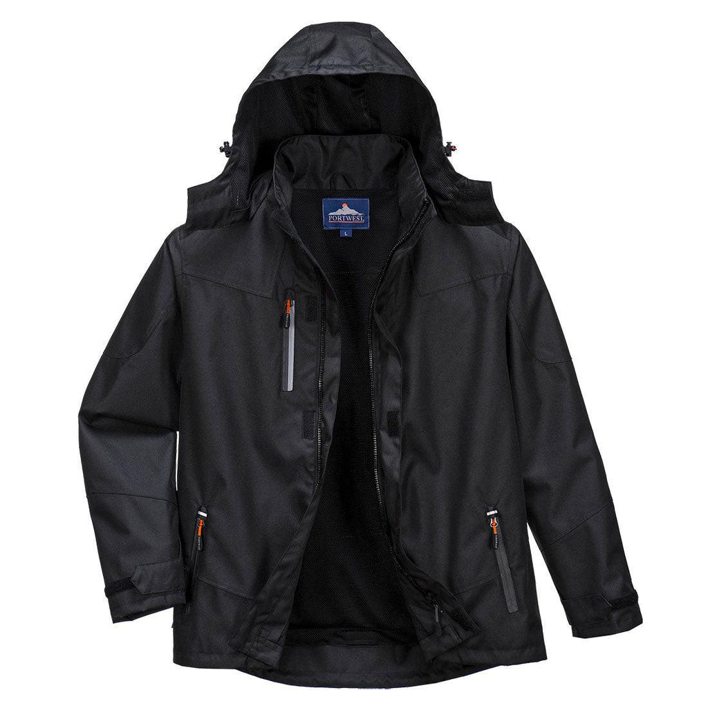 Portwest S555 - Outcoach Jacket Black-Fire Retardant Shirts.com