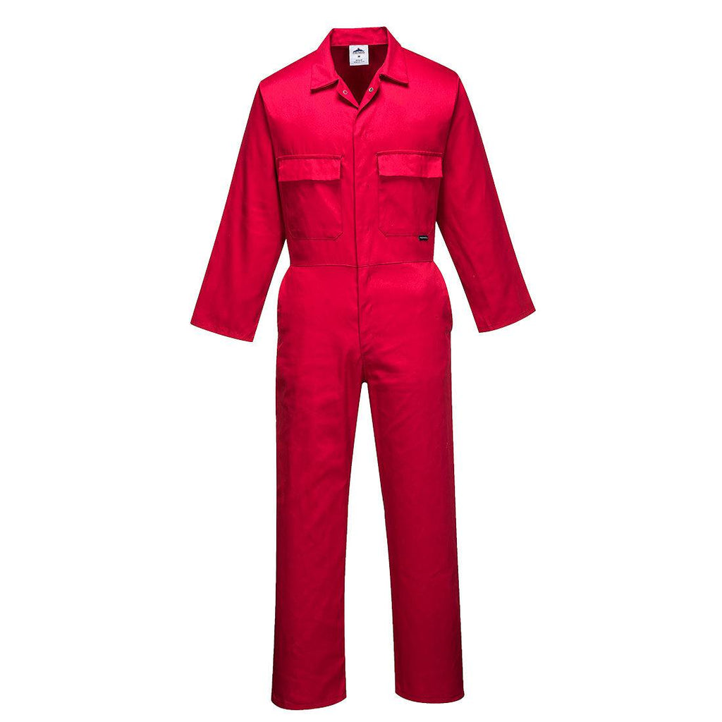 Portwest S999 - Euro Work Polycotton Coverall Red-Fire Retardant Shirts.com