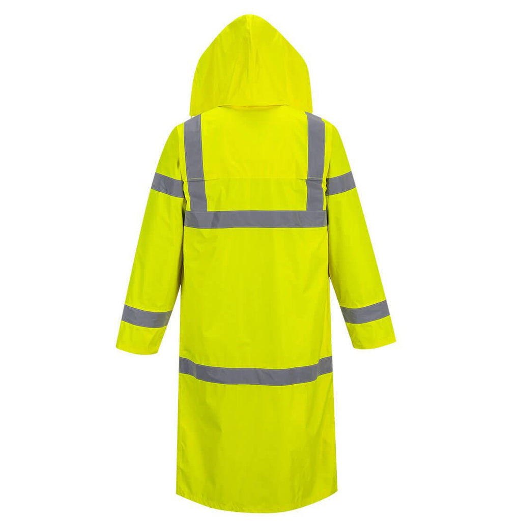 Portwest UH445 - Hi-Vis Classic Rain Coat 48" Yellow-Fire Retardant Shirts.com