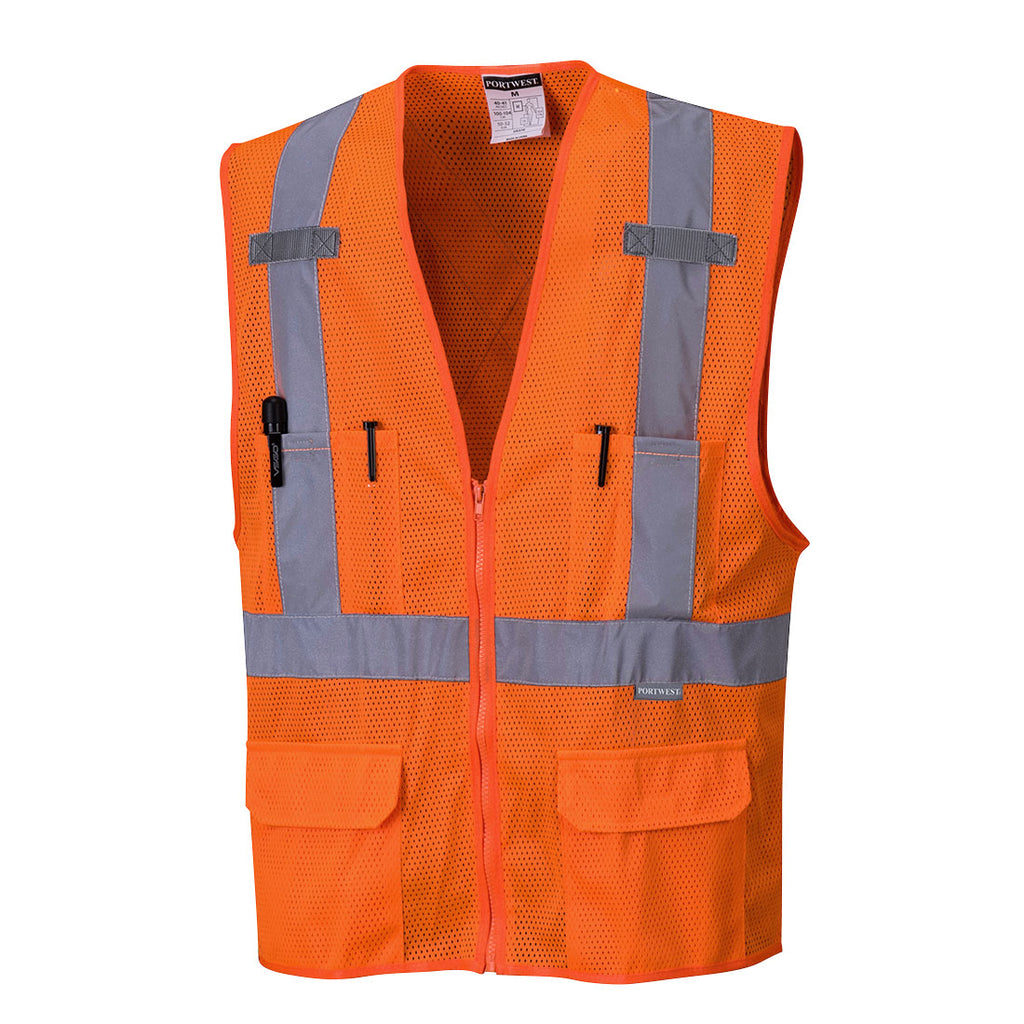 Portwest US370 - Atlanta X Back Hi-Vis Vest-Fire Retardant Shirts.com