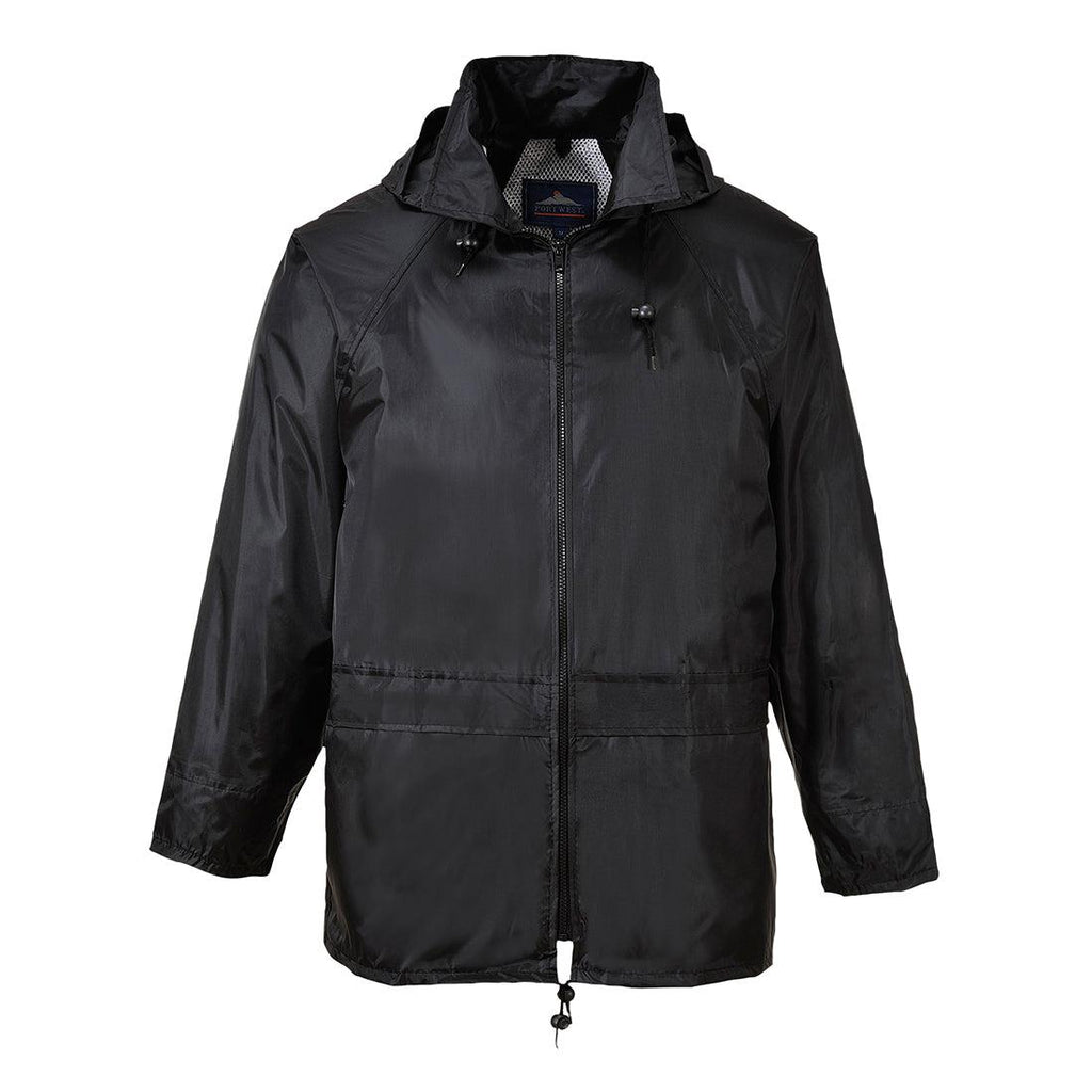 Portwest US440 - Classic Rain Jacket Black-Fire Retardant Shirts.com