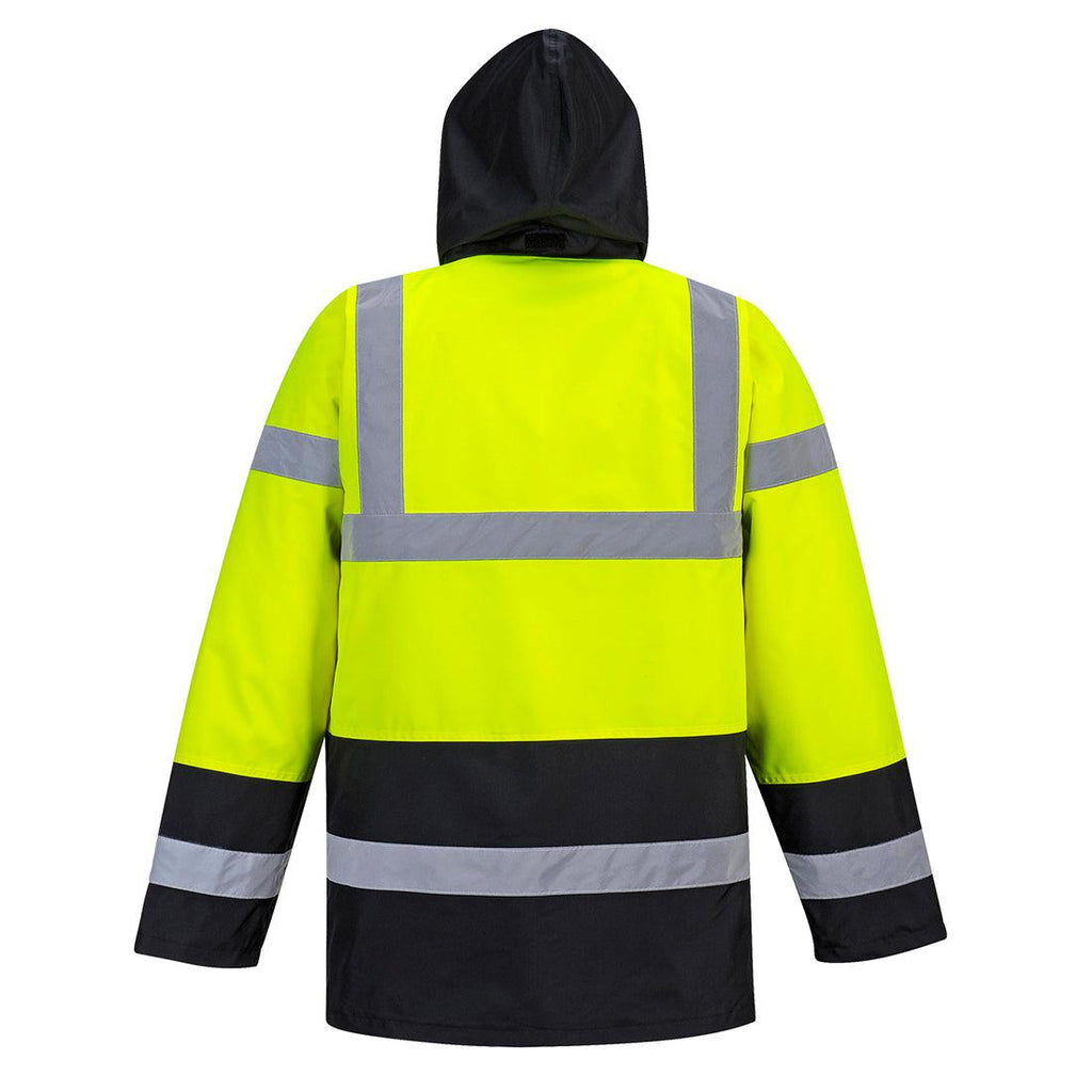 Portwest US466 - Hi-Vis Contrast Traffic Jacket Yellow/Black-Fire Retardant Shirts.com