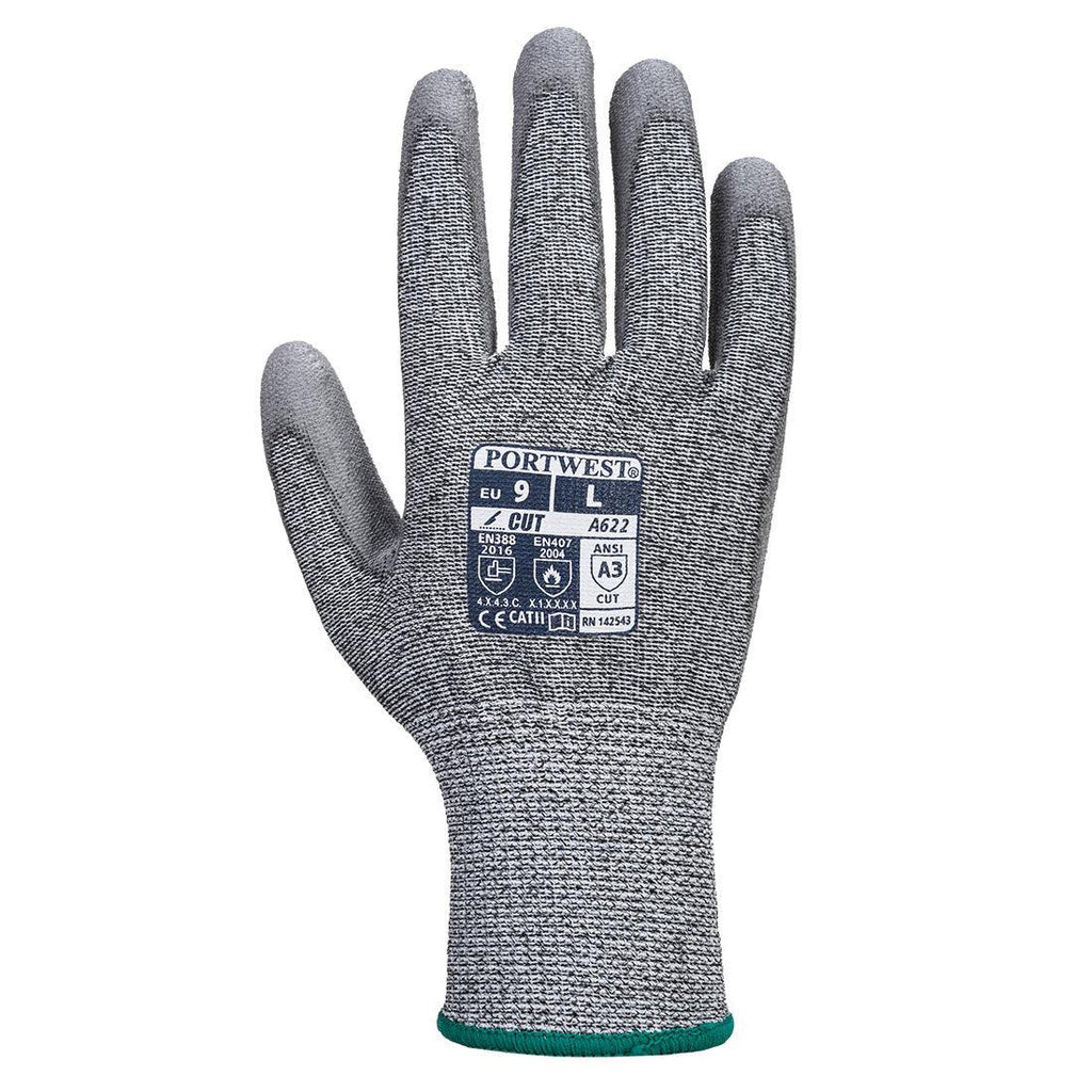 Portwest A622 - MR Cut PU Palm Glove Gray