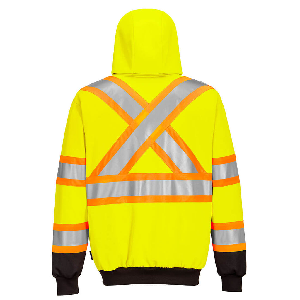 Portwest CA170 - X Back Contrast Tape Hoodie - Yellow