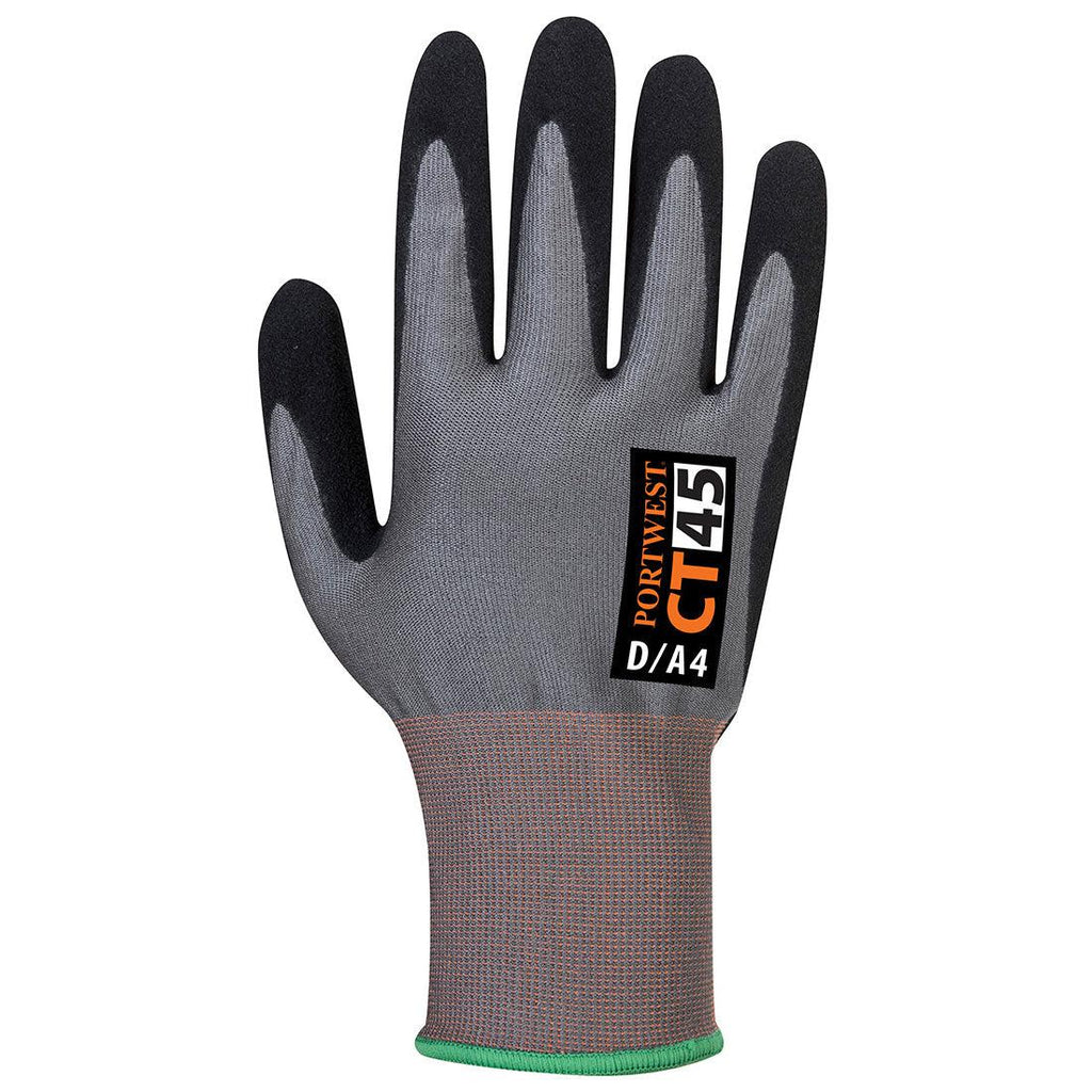 Portwest CT45 - CT HR Nitrile Foam Glove Grey/Black