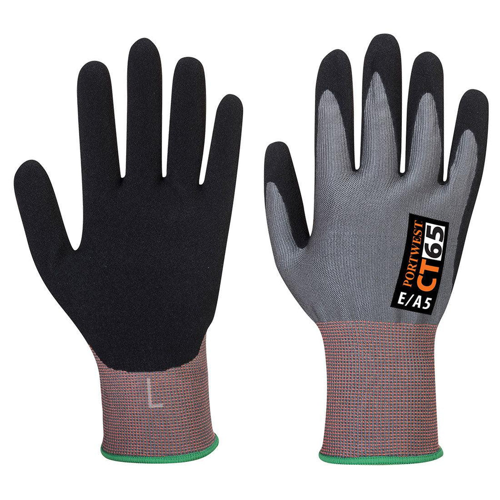 Portwest CT65 - CT VHR Nitrile Foam Glove Gray/Black