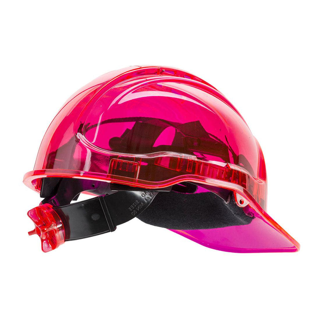 Portwest PV60 - Peak View Ratchet Hard Hat Vented Pink