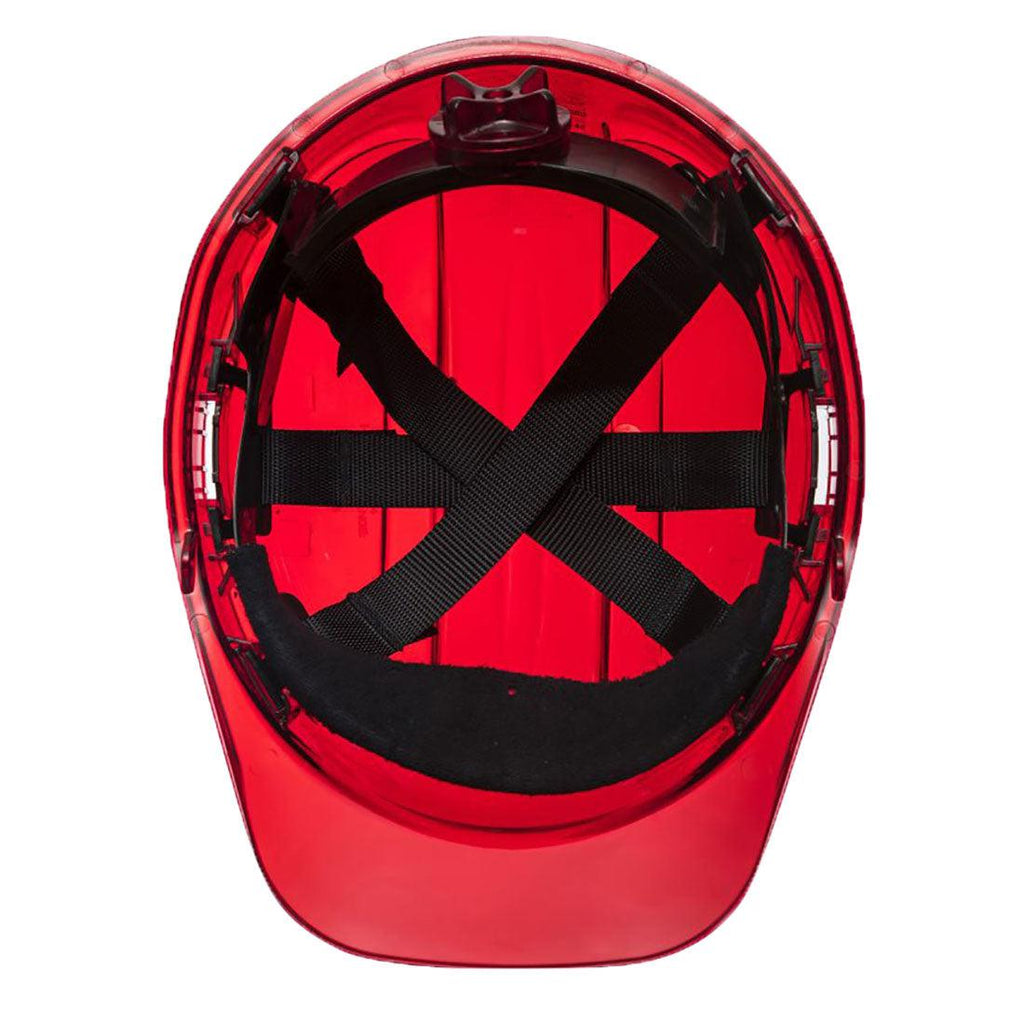 Portwest PV60 - Peak View Ratchet Hard Hat Vented Red