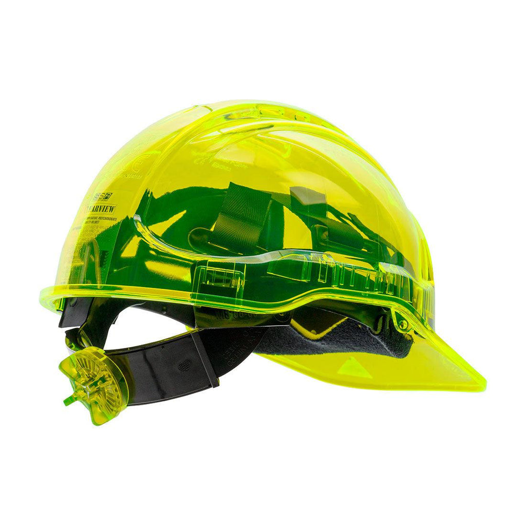 Portwest PV60 - Peak View Ratchet Hard Hat Vented Yellow