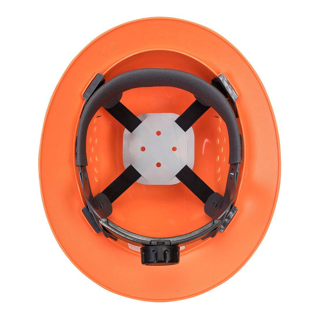 Portwest PW52 - Full Brim Premier Hard Hat Vented Orange 