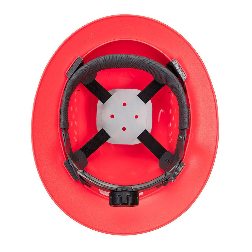 Portwest PW52 - Full Brim Premier Hard Hat Vented Red